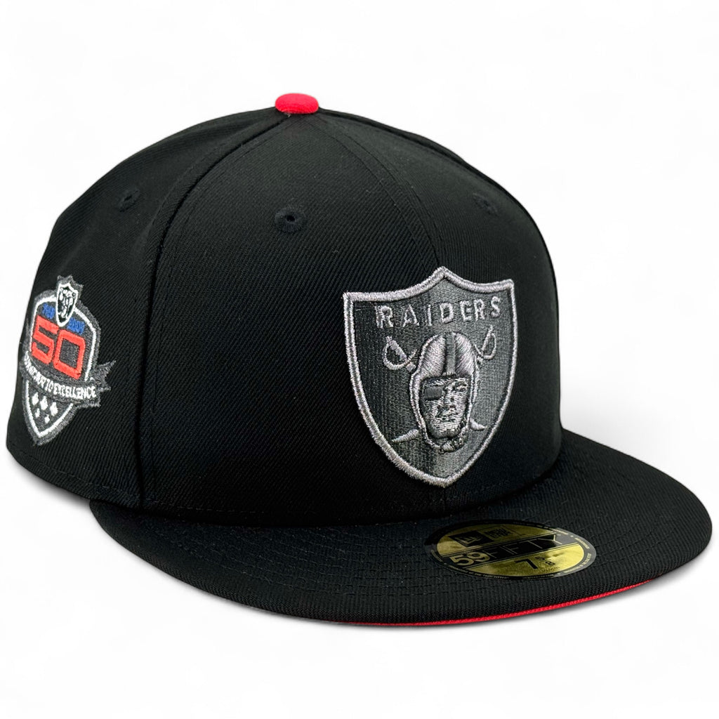 Las Vegas Raiders 🔴🏴‍☠️ LORD RAIDER 🏴‍☠️🔴 New Era 59Fifty Fitted Hat - Black