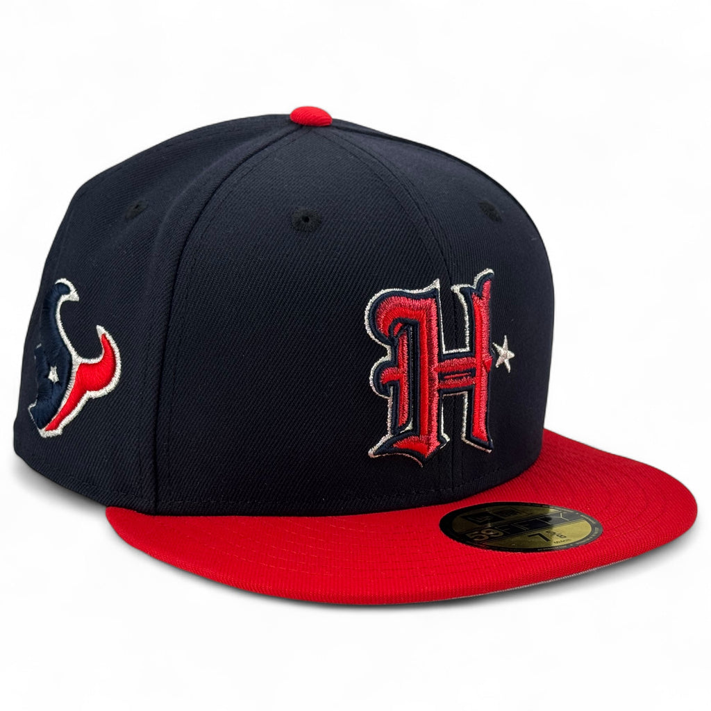 Houston Texans 🤘 Battle Ready 🤘 New Era 59Fifty Fitted Hat - Navy / Red