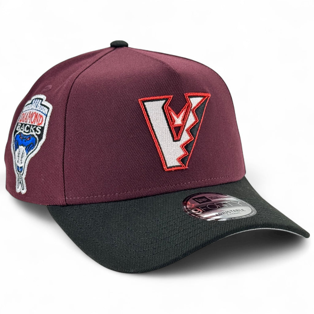Arizona Diamondbacks "1998 Inaugural Season" New Era 9Forty A-Frame Snapback Hat - Wine / Black