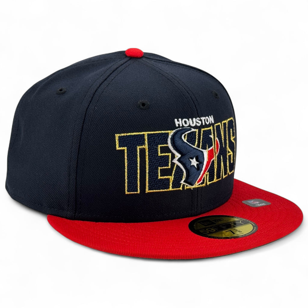 Houston Texans ✨ 🪙 HTX CORNERSTONE 🪙✨ New Era 59Fifty Fitted Hat - Navy / Red