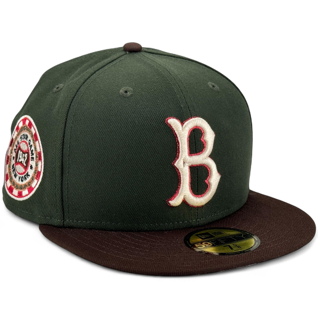 Brooklyn Dodgers 🥀🌲 TEAM BELLA BROOKLYN🌲🥀 New Era 59Fifty Fitted Hat - Dark Green / Burnt Wood