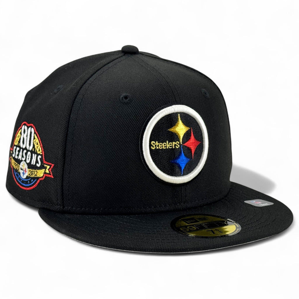Pittsburgh Steelers 🏈 🟡 ⚫ BLACK & YELLOW ⚫🟡 🏈 New Era 59Fifty Fitted Hat - Black