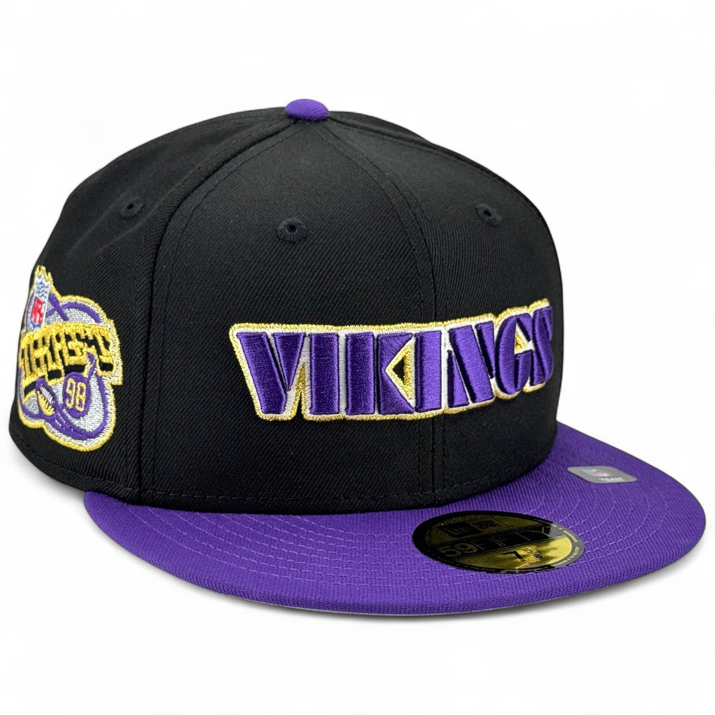 Minnesota Vikings ⚡️ 🟣 THE FREAK 🟣⚡️ New Era 59Fifty Fitted Hat - Black / Purple