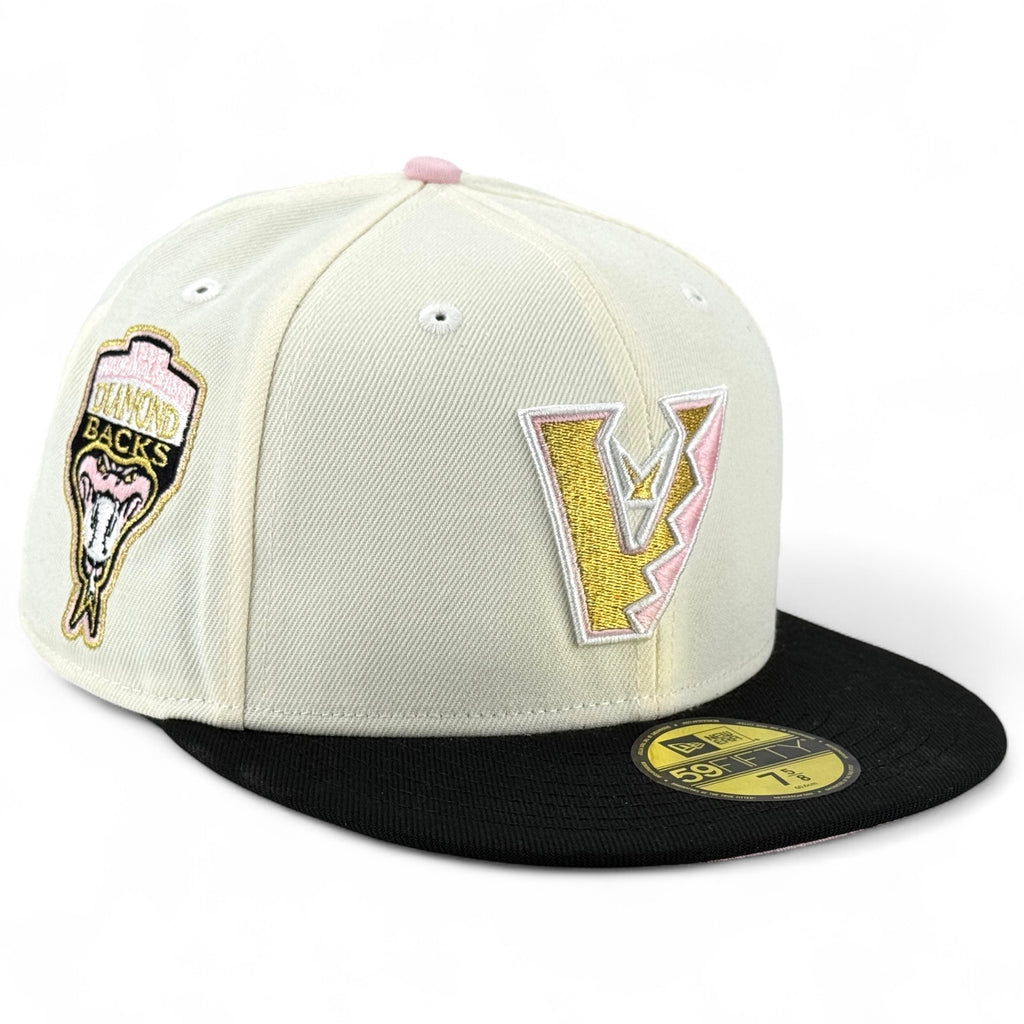 Arizona Diamondbacks 🇲🇽🥊 VMC BACKS 🥊🇲🇽 New Era 59Fifty Fitted Hat - Chrome White / Black