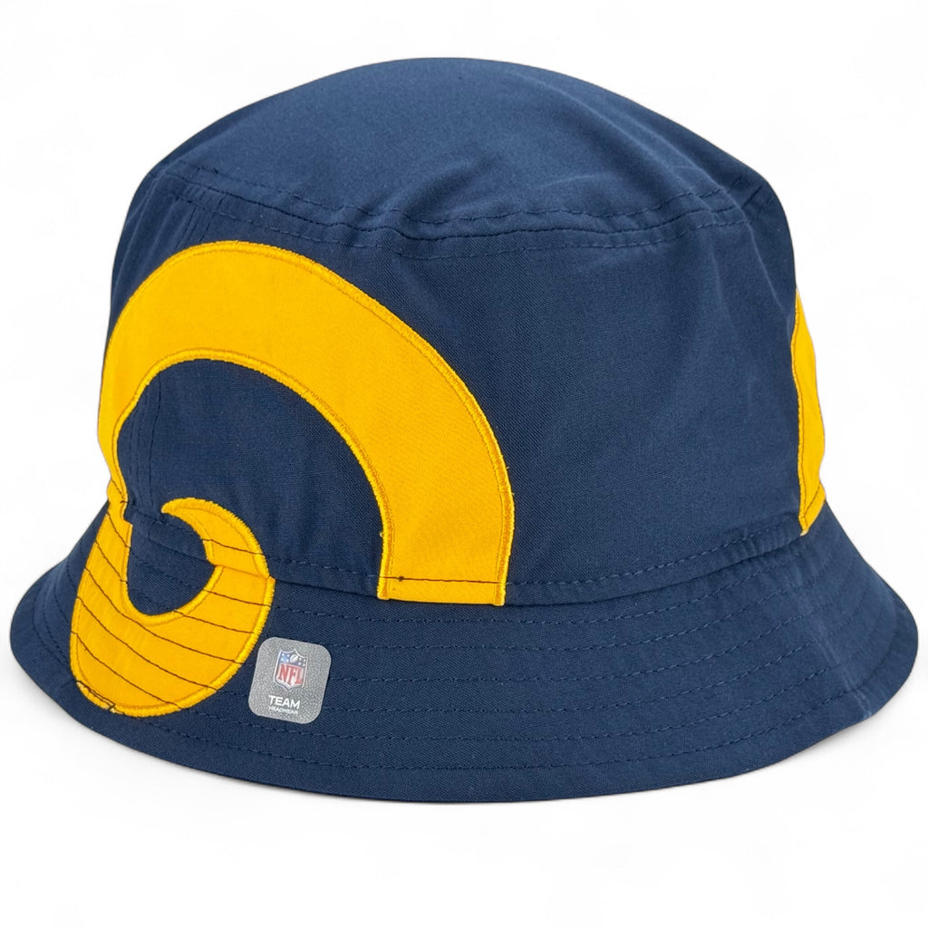Los Angeles Rams New Era Helmet Bucket Hat - Navy