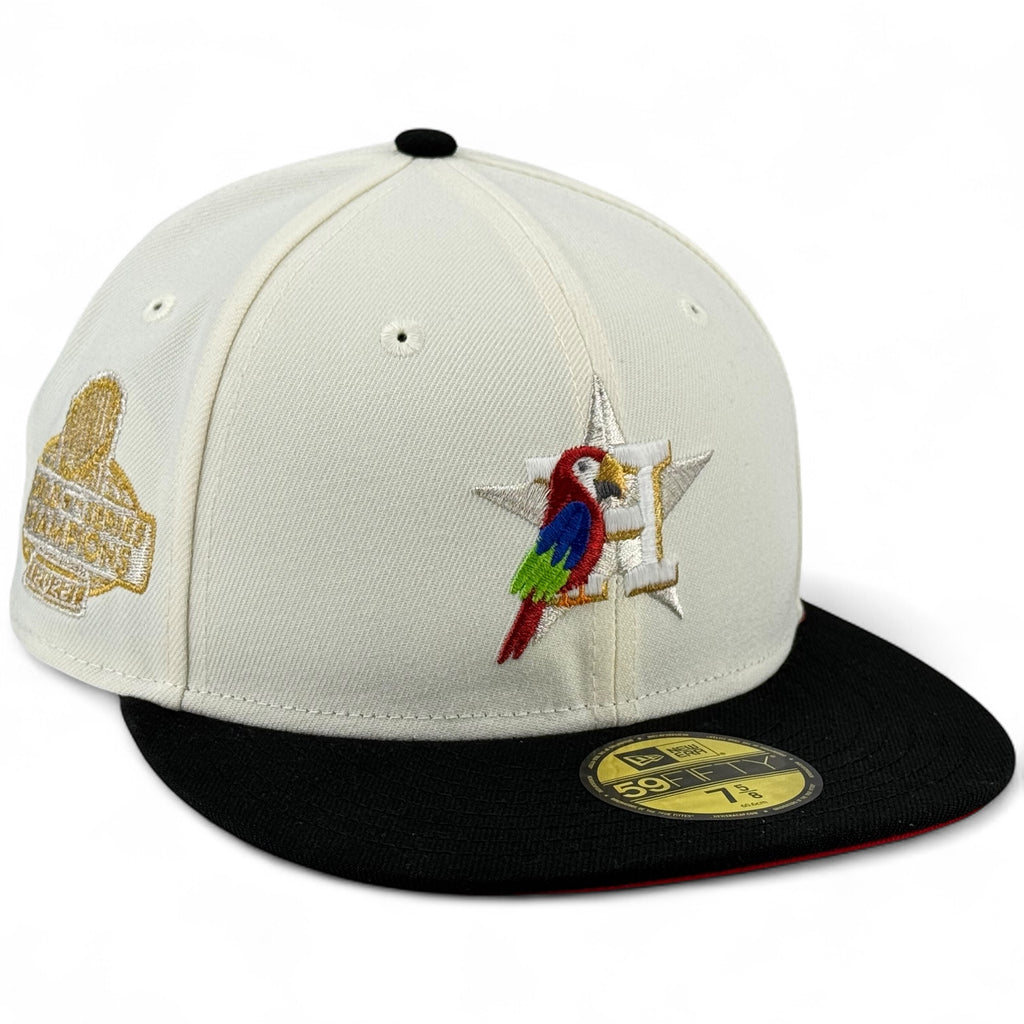 Houston Astros 🦜 PERIQUITO 🦜 New Era 59Fifty Fitted Hat - Chrome White / Black