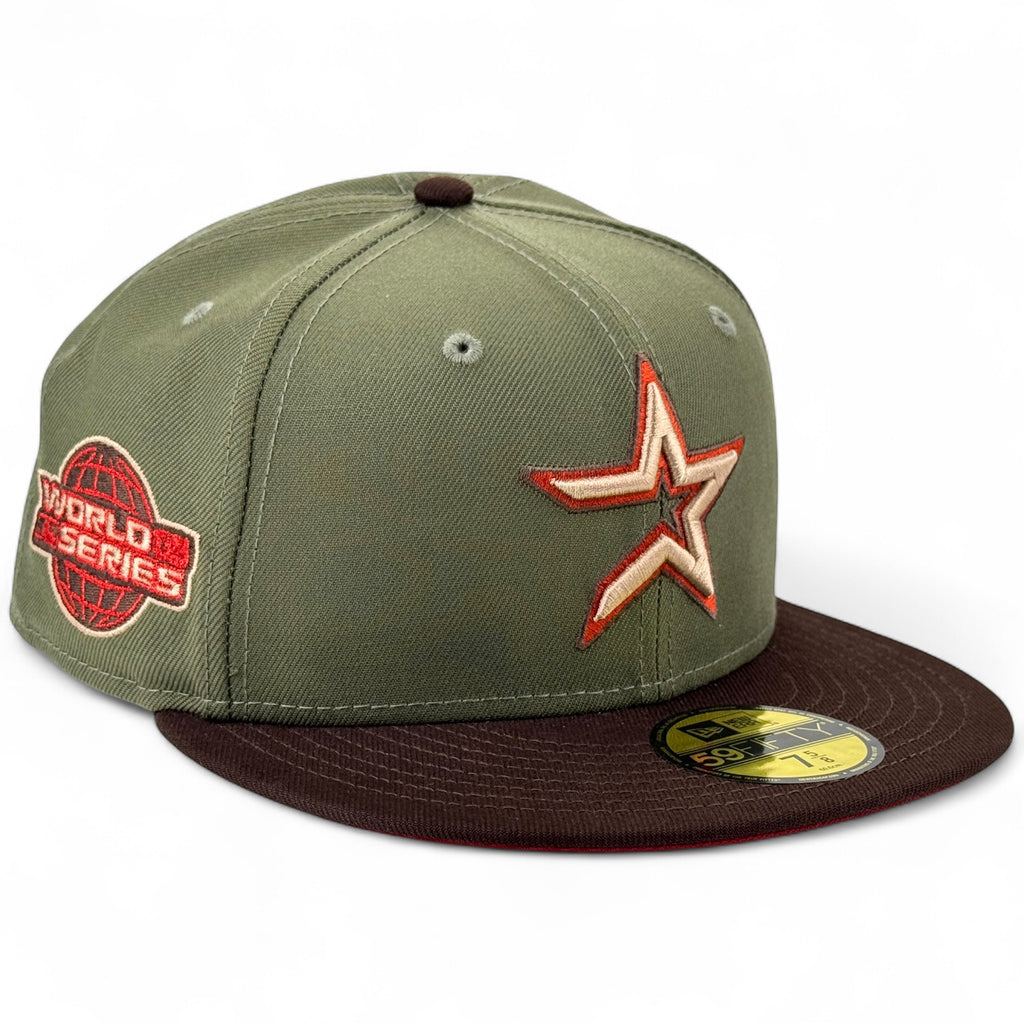Houston Astros 💫 🍂 FITTED DAD OLIVE 2.0 🍂💫 New Era 59Fifty Fitted Hat - Olive / Burntwood