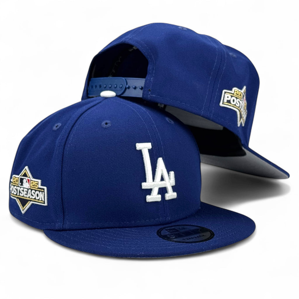 Los Angeles Dodgers 2025 Postseason Side patch New Era 9FIFTY Snapback - Dark Royal