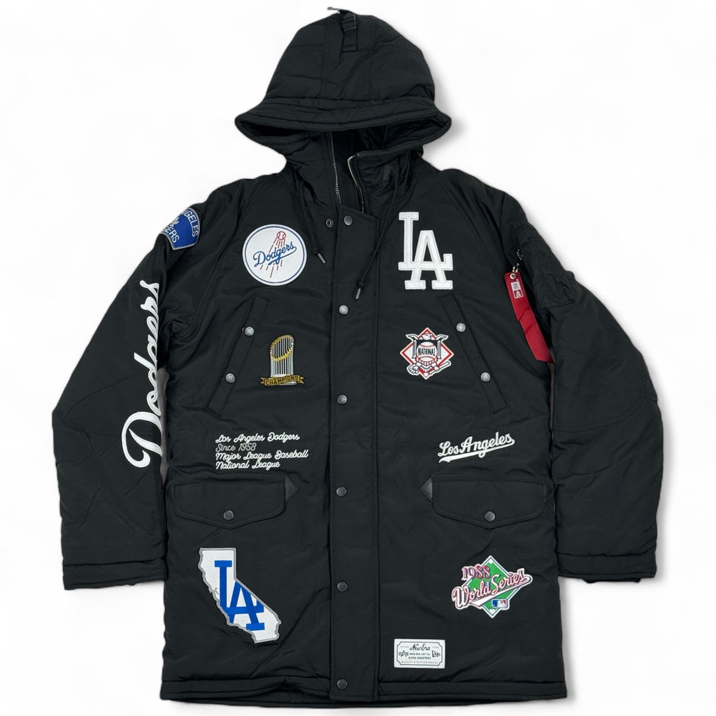 Los Angeles Dodgers Alpha Industries New Era N-3B Parka Jacket - Black