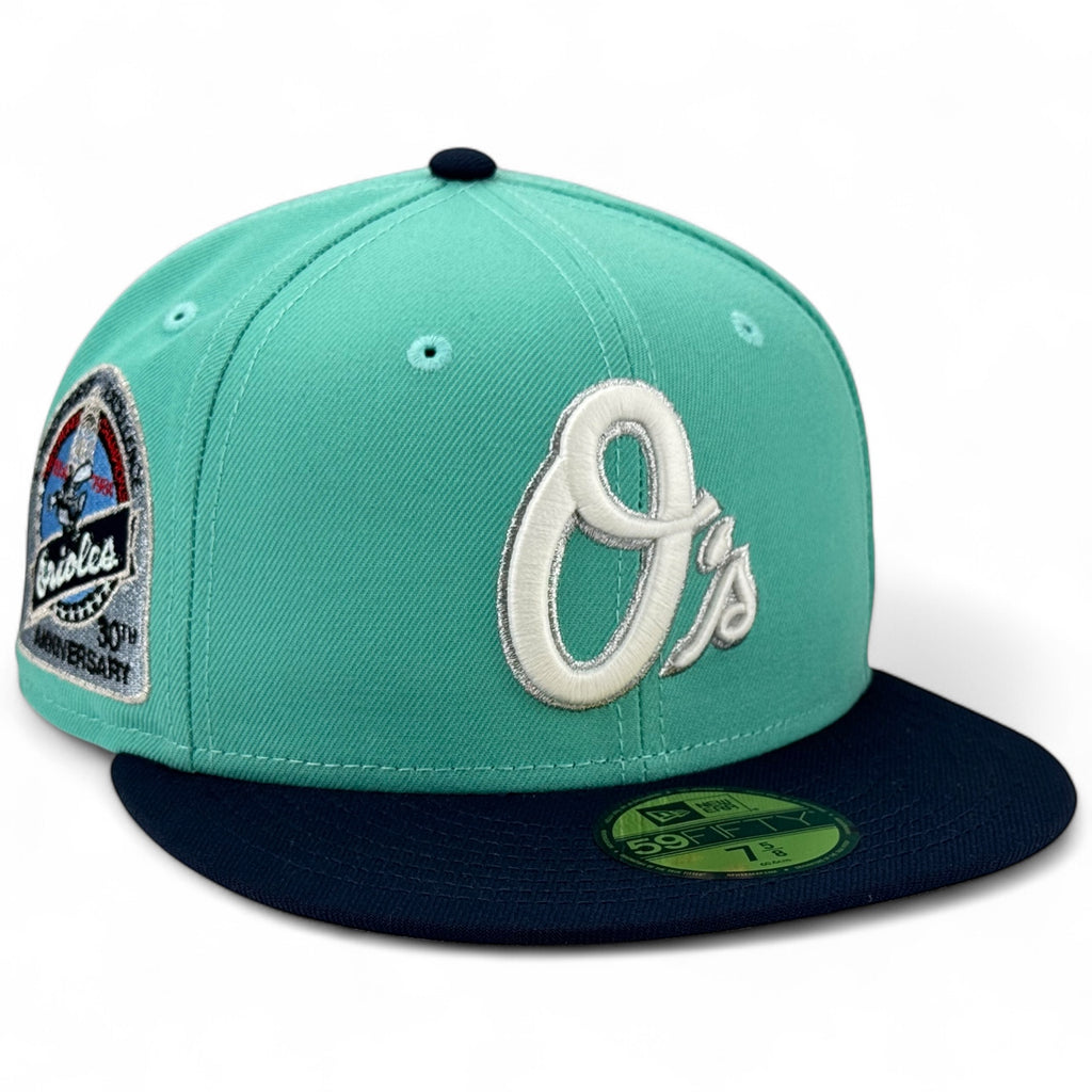 Baltimore Orioles 💰 Ozark 💰 "Cinema & Chill Pack" New Era 59Fifty Fitted Hat - Clear Mint / Oceanside
