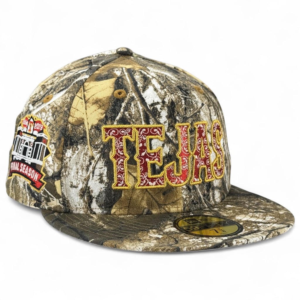 Texas Rangers 🩸 LA MOTOSIERRA DE TEJAS 🩸 New Era 59Fifty Fitted Hat - Real Tree Edge