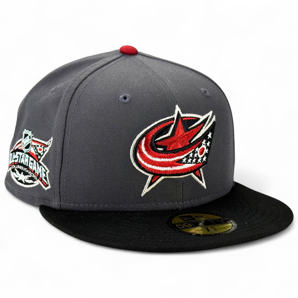 Columbus Blue Jackets ⭐️🦾 WHITE WOLF 🦾 ⭐️ New Era 59Fifty Fitted Hat - Graphite / Black