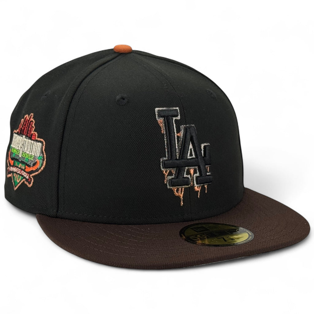 Los Angeles Dodgers 🕯️🏚️ TALES FROM THE HOOD 🏚️🕯️  RUSHMORE HALLOWEEN 🏔️ New Era 59Fifty Fitted Hat - Black / Walnut