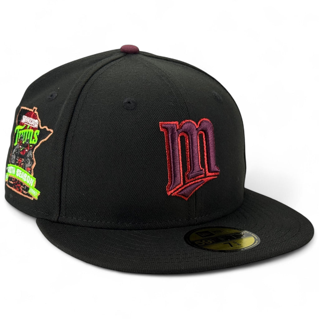 Minnesota Twins 🩸BLOODY MARY 🩸 🏔️ RUSHMORE HALLOWEEN 🏔️ New Era 59Fifty Fitted Hat - Black