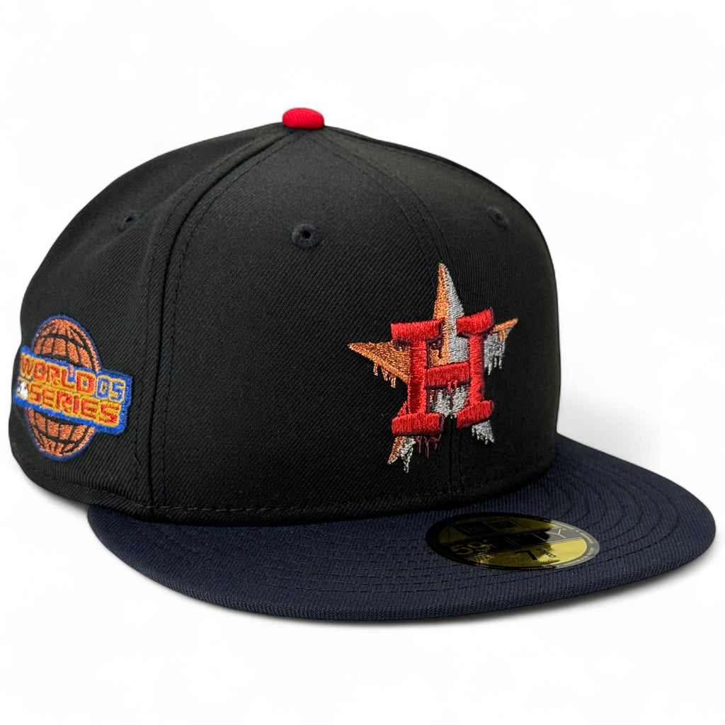 Houston Astros 🔥🕯️ HOUSE OF WAX 🕯️🔥 🏔️ RUSHMORE HALLOWEEN 🏔️ New Era 59Fifty Fitted Hat - Black / Navy