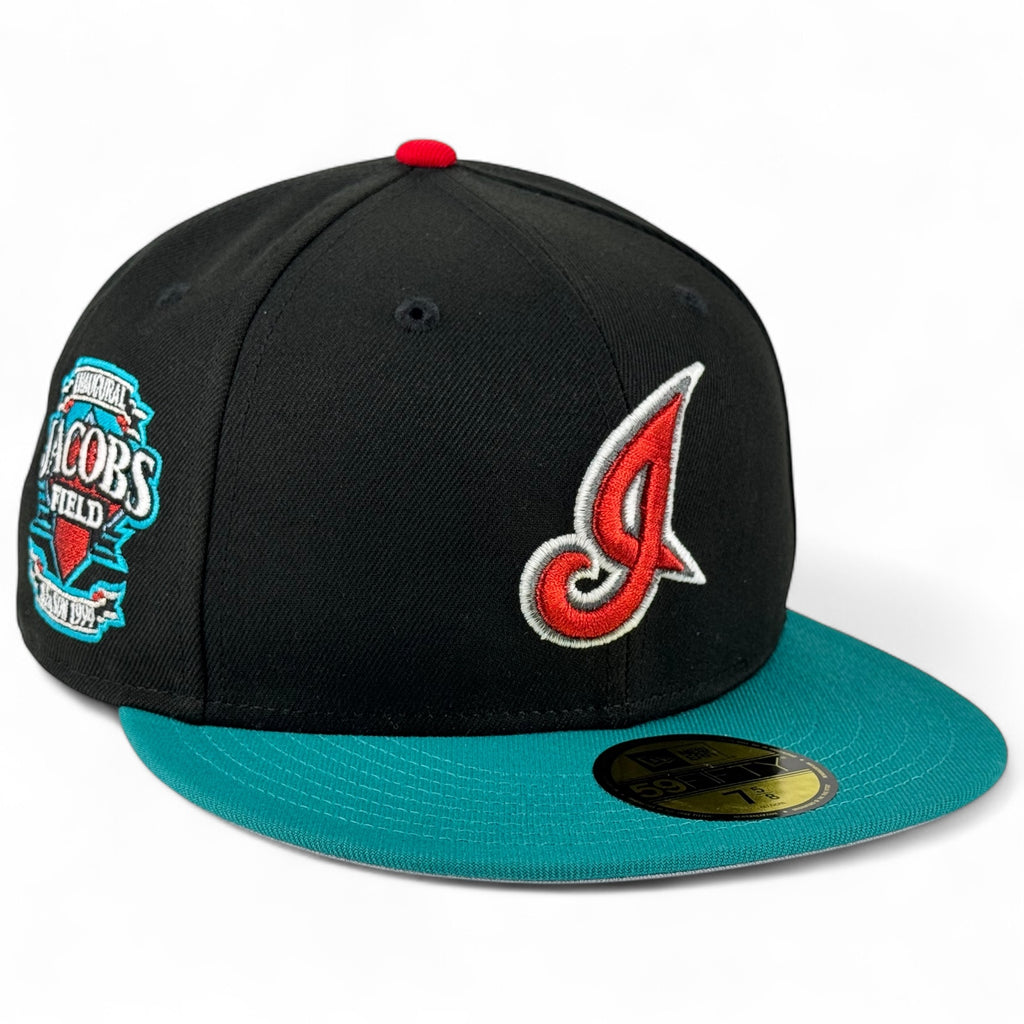 Cleveland Indians 🩸 INSIDIOUS 🩸 New Era 59Fifty Fitted Hat - Black