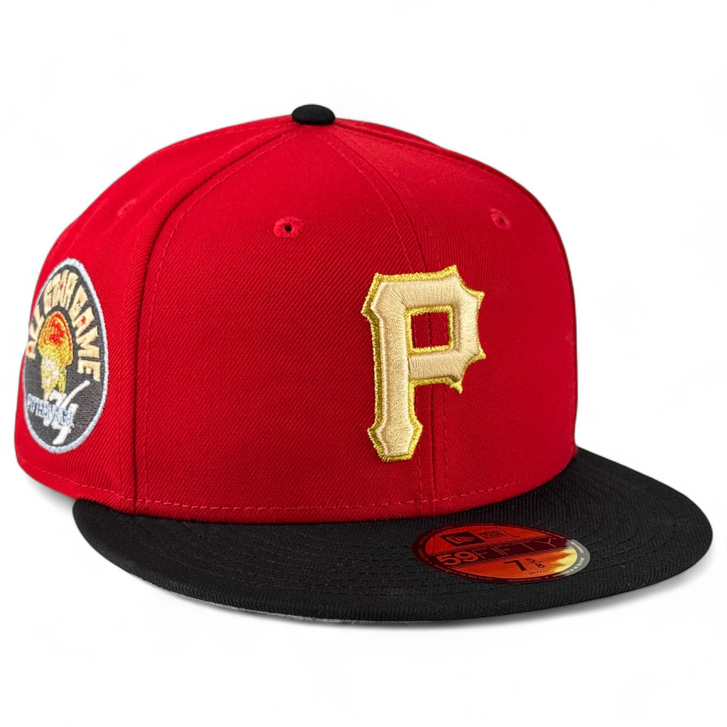 Pittsburgh Pirates 🏴‍☠️ STRAW HAT PIRATES 🏴‍☠️ New Era 59Fifty Fitted Hat - Red / Black