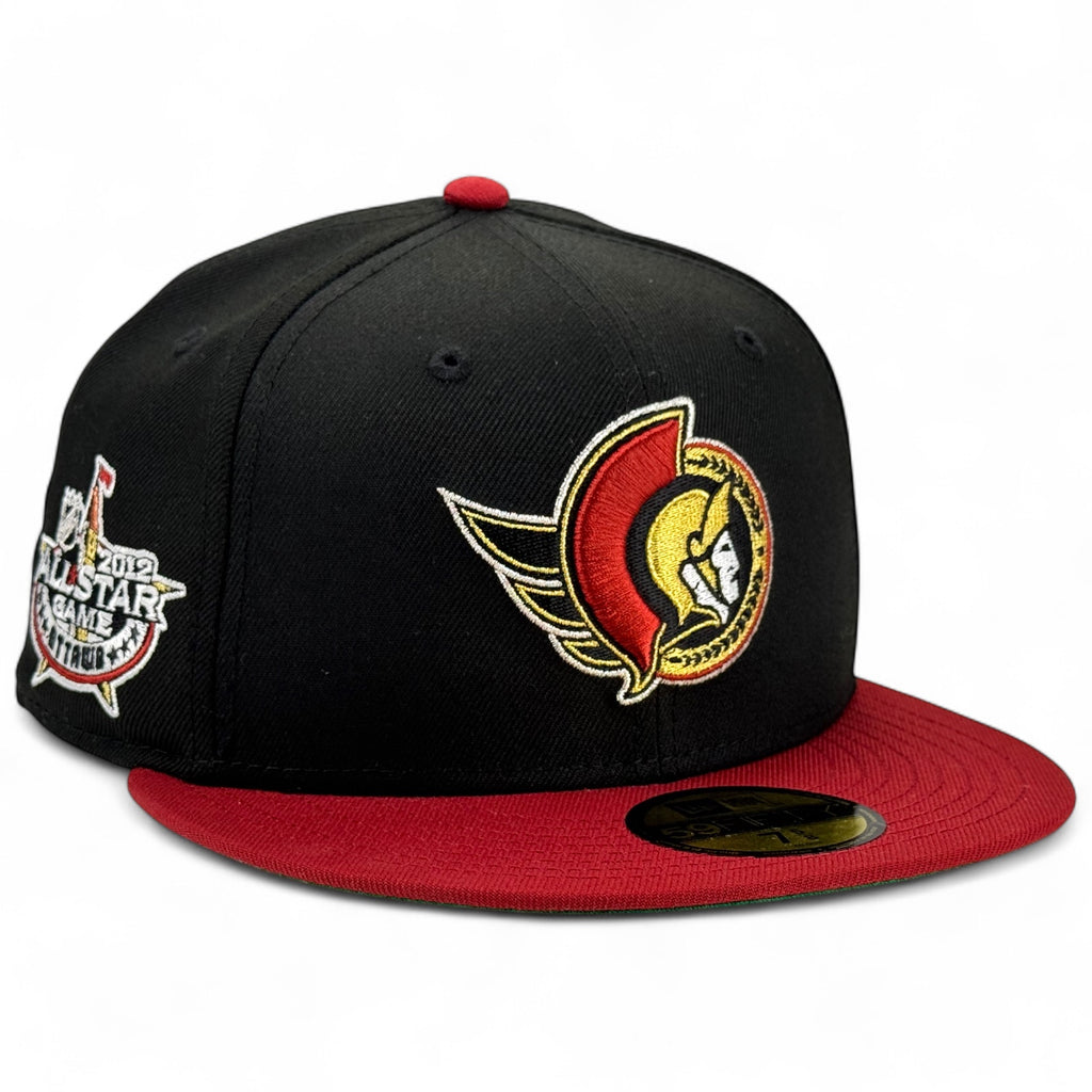 Ottawa Senators ⚔️ LEONIDAS ⚔️ New Era 59Fifty Fitted Hat -  Black / Brick Red