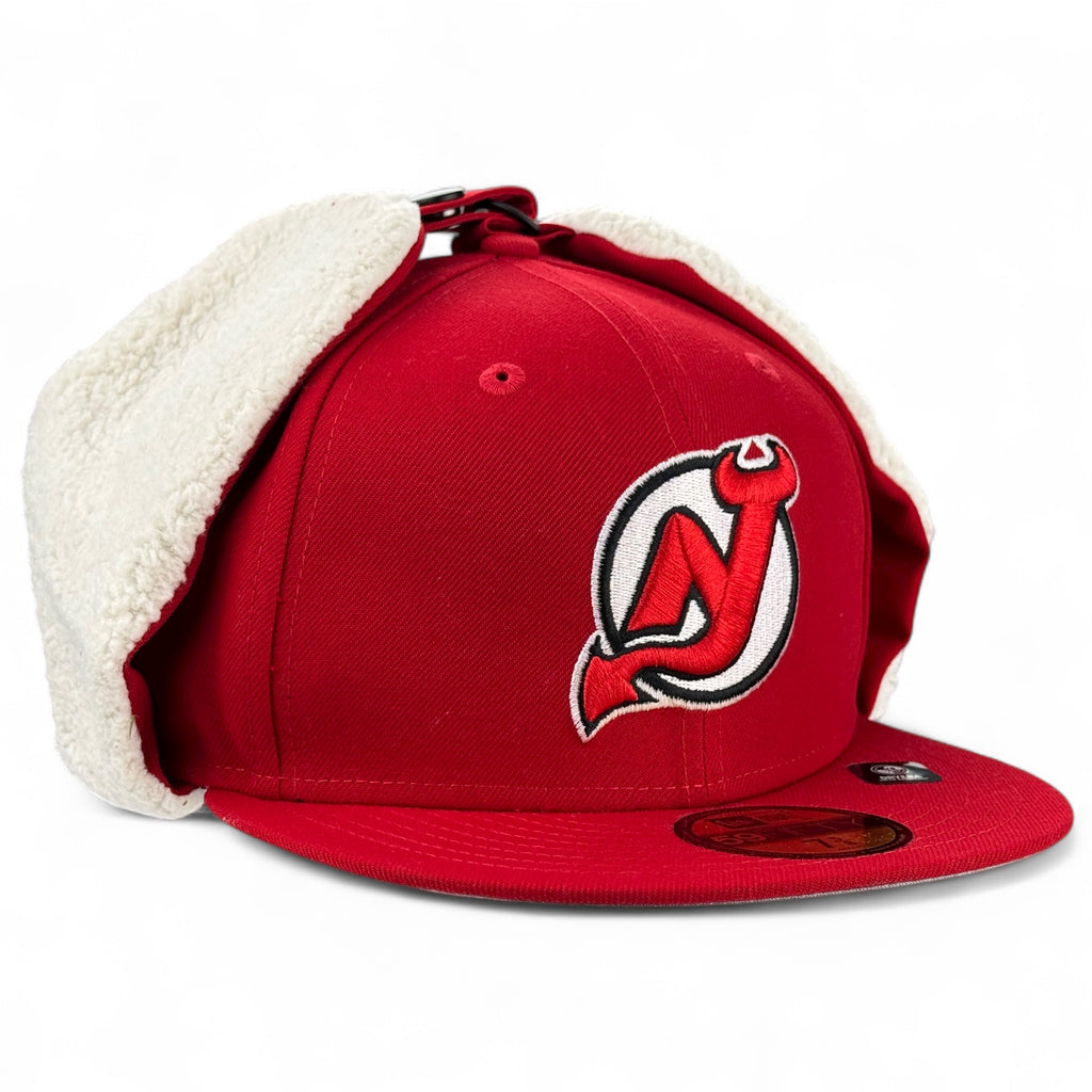 New Jersey Devils Official Team Color Dog Ear 59FIFTY Fitted Hat - Red