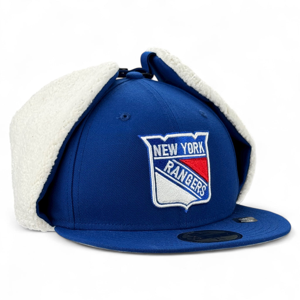 New York Rangers Official Team Color Dog Ear 59FIFTY Fitted Hat - Blue