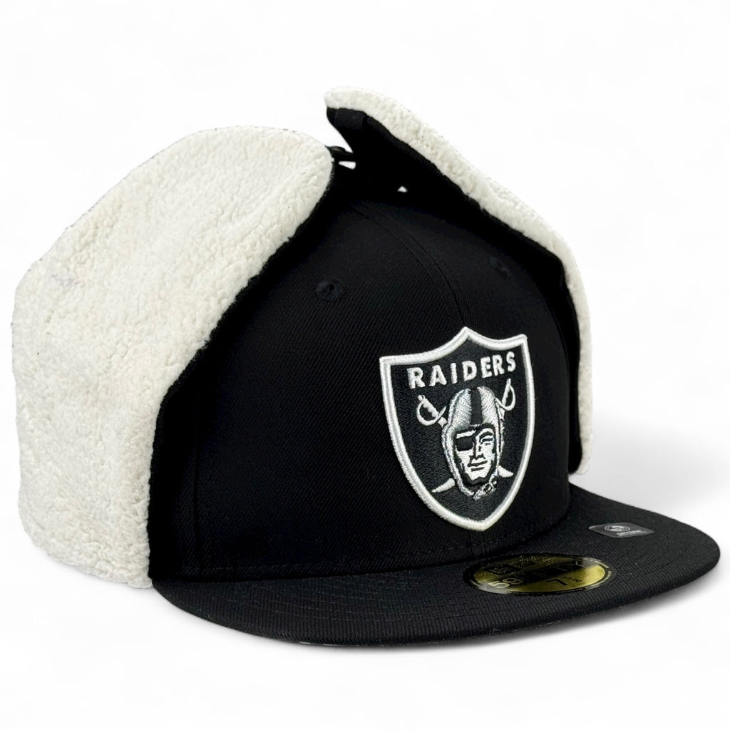 Las Vegas Raiders Official Team Color Dog Ear 59FIFTY Fitted Hat - Black