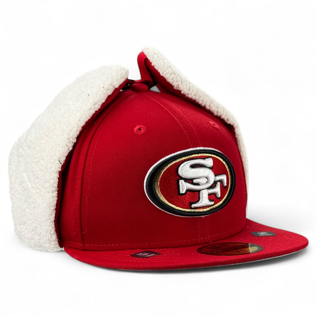 San Francisco 49ers Official Team Color Dog Ear 59FIFTY Fitted Hat - Red