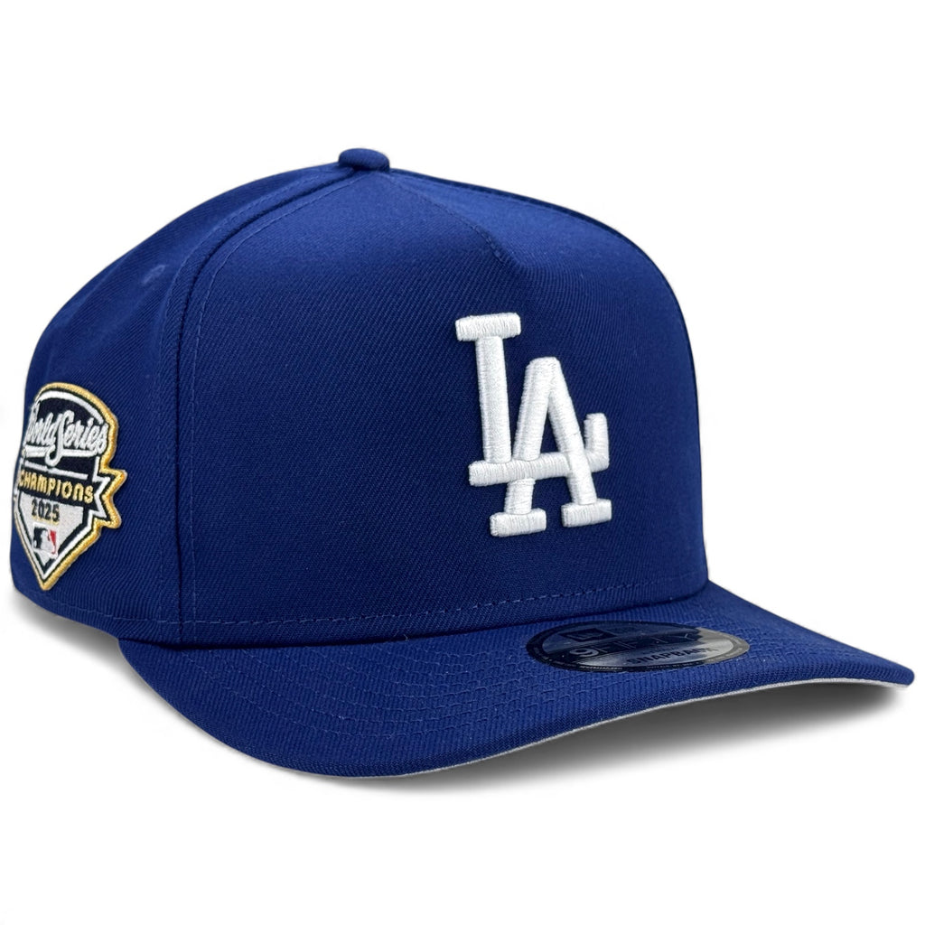 Los Angeles Dodgers New Era 2025 World Series Champions Side Patch 9FIFTY A-Frame Snapback Hat - Royal