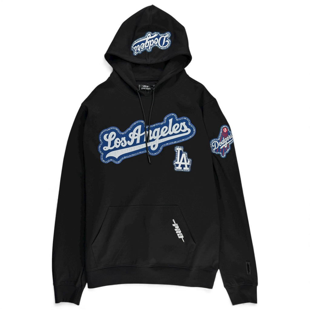 Los Angeles Dodgers Pullover Hoodie Sweater - Patchwork - Black