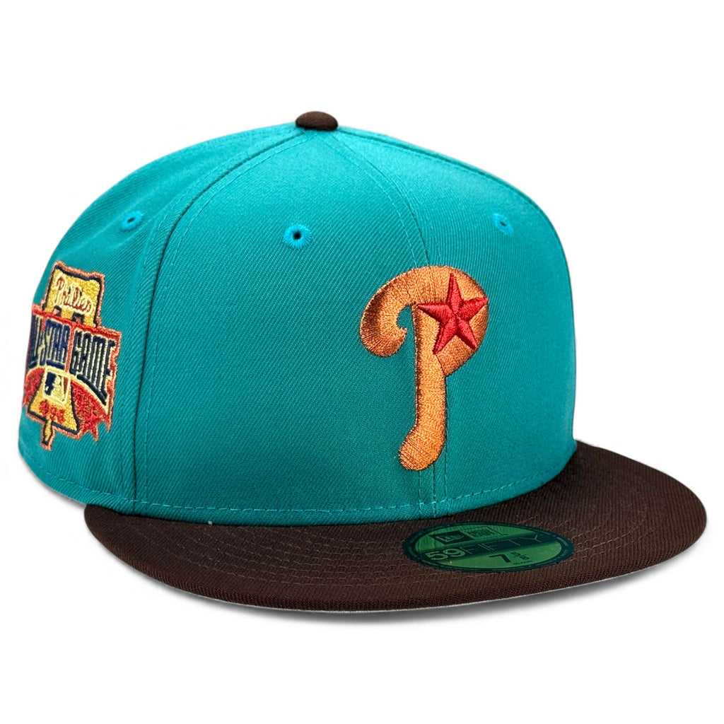 Philadelphia Phillies 🖼️ NIGHTHAWK 🖼️ “OFF THE DOME FRIENDSGIVING” New Era 59Fifty Fitted Hat - Aqua Green / Black