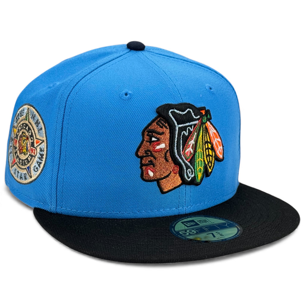 Chicago Blackhawks 🍂 COLORS OF THE WIND 🍂 New Era 59Fifty Fitted Hat - Blue Reef / Black