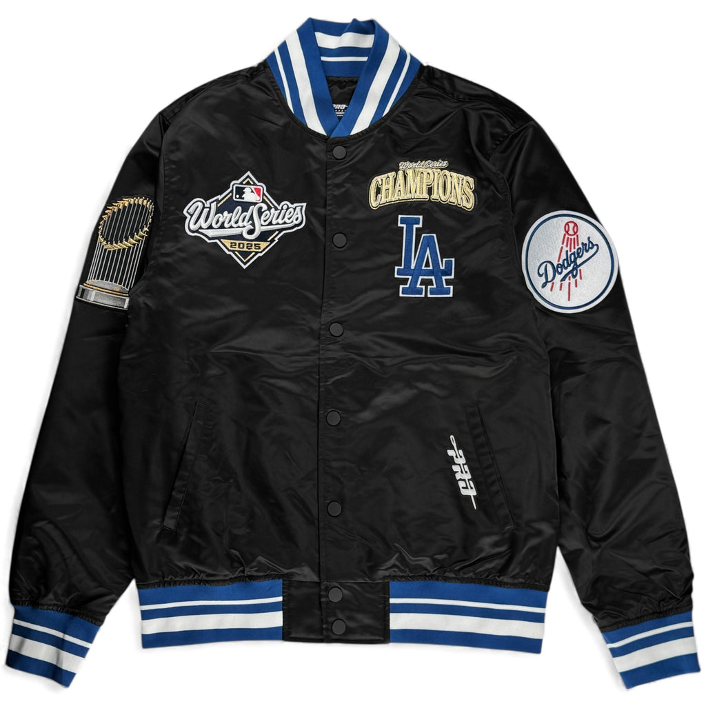 Los Angeles Dodgers World Series 2025 Champions Pro Standard Lightweight Satin Jacket - Black