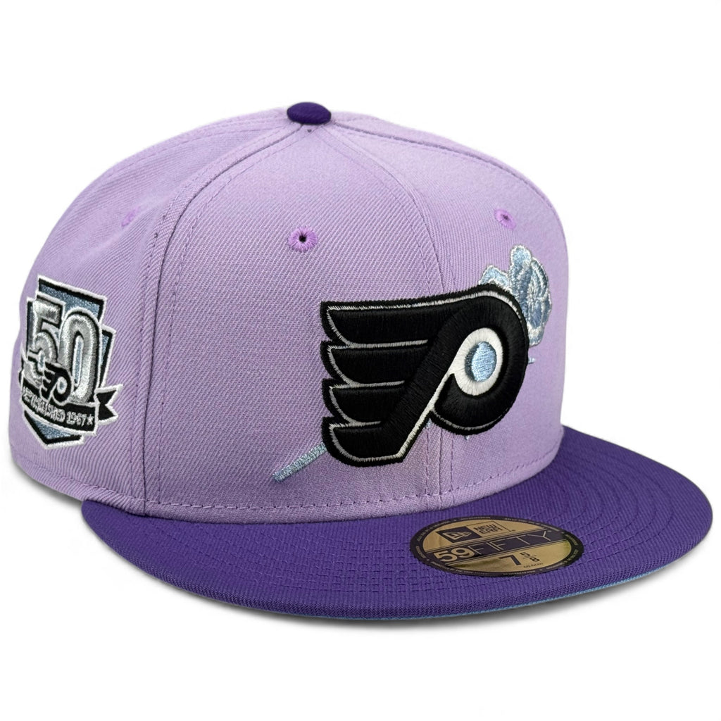 Philadelphia Flyers 💜 LAVENDER FIGHT 💜 New Era 59Fifty Fitted Hat - Lavender / Purple