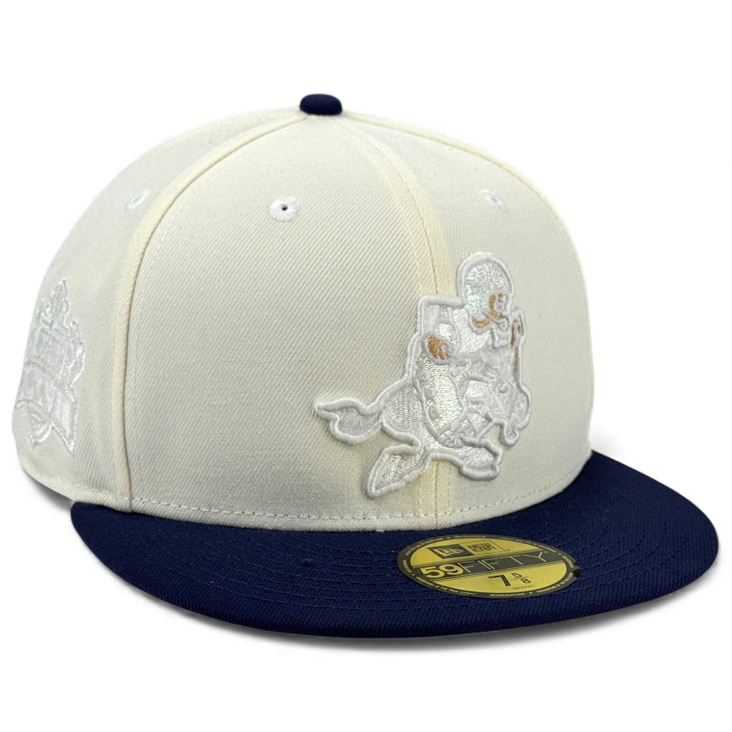 Dallas Cowboys ❄️ SNOW COWBOYS ❄️ New Era 59Fifty Fitted Hat - Chrome White / Navy