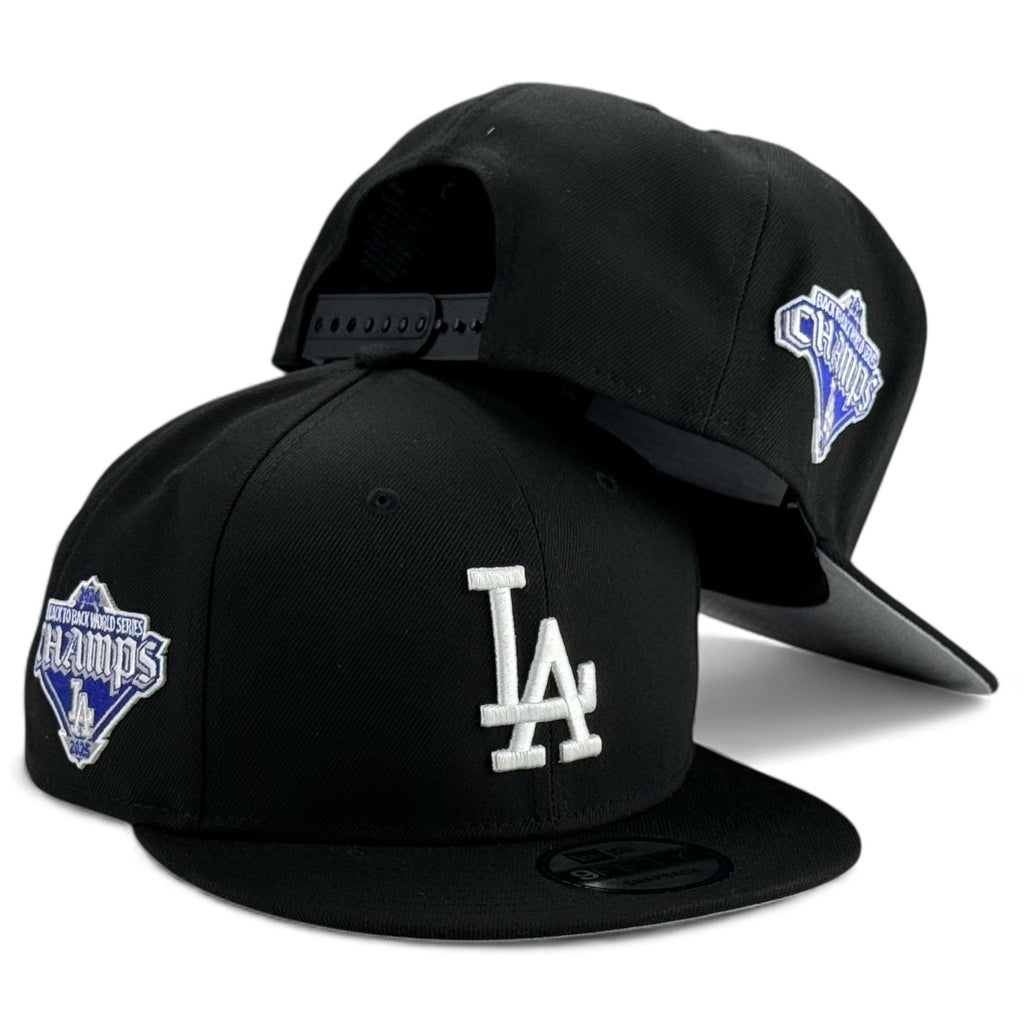 Los Angeles Dodgers New Era "DIAMOND" 2025 World Series Side Patch 9FIFTY Snapback Hat - Black