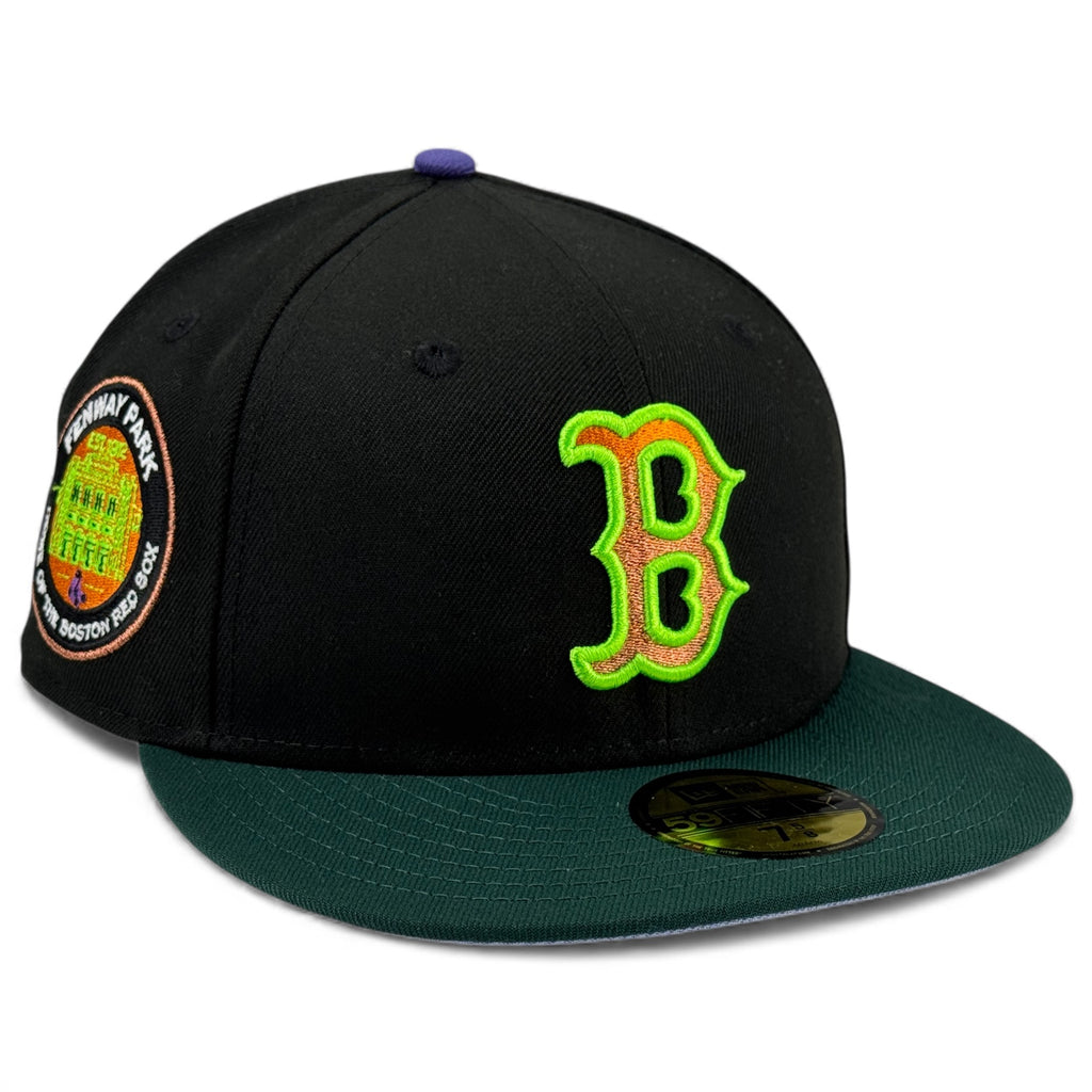 Boston Red Sox 💣🟢 GOBLIN 🟢💣 New Era 59Fifty Fitted Hat - Black / Dark Green