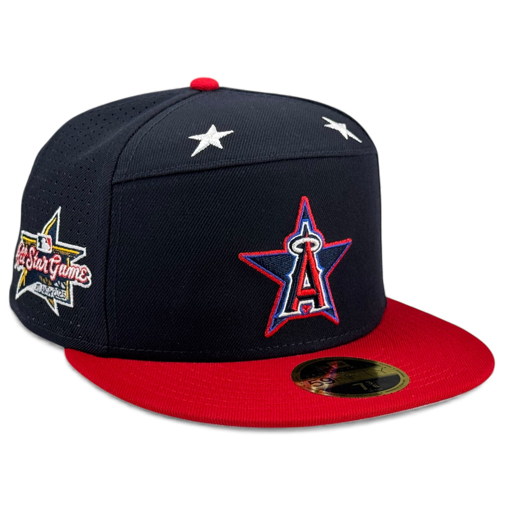 Los Angeles Angels New Era 59FIFTY Split Panel Fitted Hat - Navy / Red
