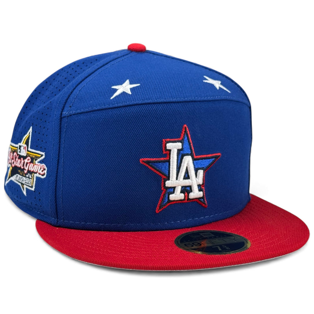Los Angeles Dodgers New Era 59FIFTY Split Panel Fitted Hat - Blue / Red