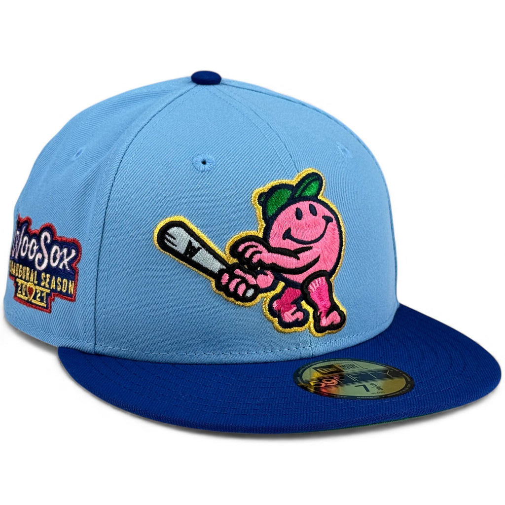 Worcester Woo Sox ⭐️ KIRB: RETURN TO WOO LAND ⭐ ️New Era 59Fifty Fitted Hat - Sky Blue / Royal