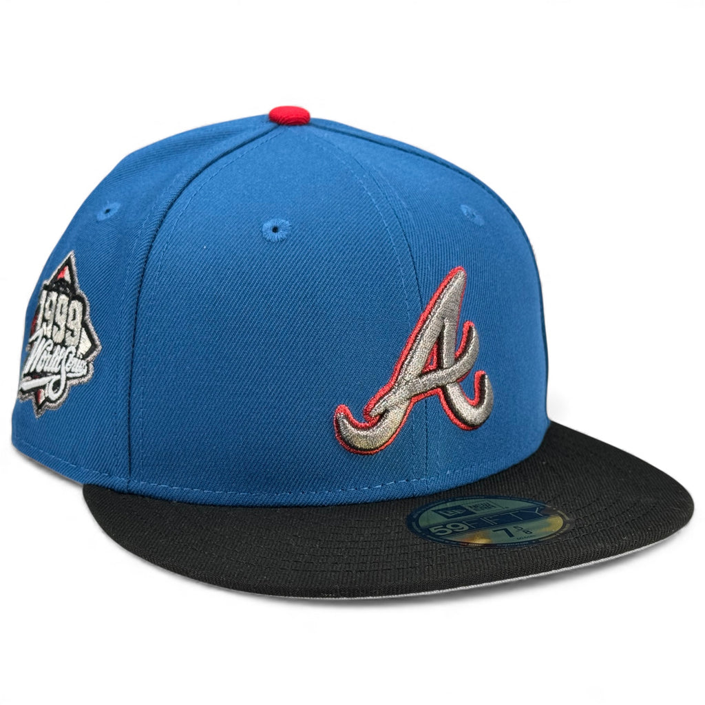 Atlanta Braves 🏔️ Ant Man 🏔️ New Era 59Fifty Fitted Hat - Seashore Blue / Black