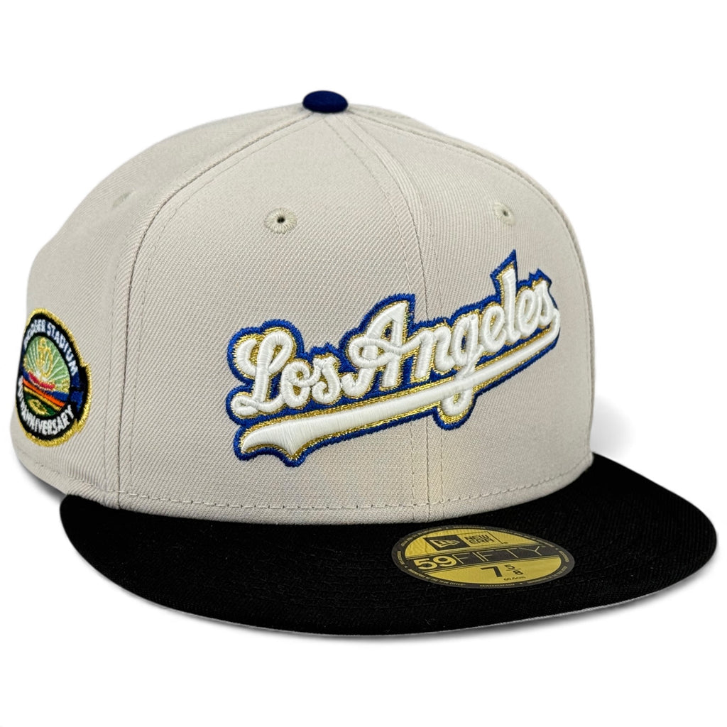 Los Angeles Dodgers 🌴 RODEO DRIVE 🌴 New Era 59Fifty Fitted Hat - Stone / Black