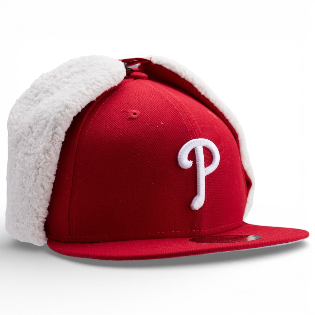 Philadelphia Phillies Official Team Color Dog Ear 59FIFTY Fitted Hat - Red