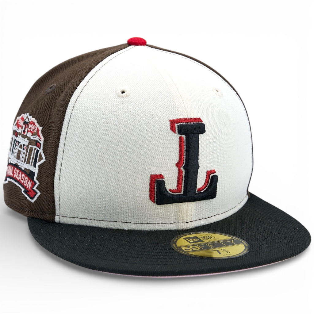 Texas Rangers 🌵 TX MOCHA 🌵 New Era 59Fifty Fitted Hat - Chrome White & Walnut / Black