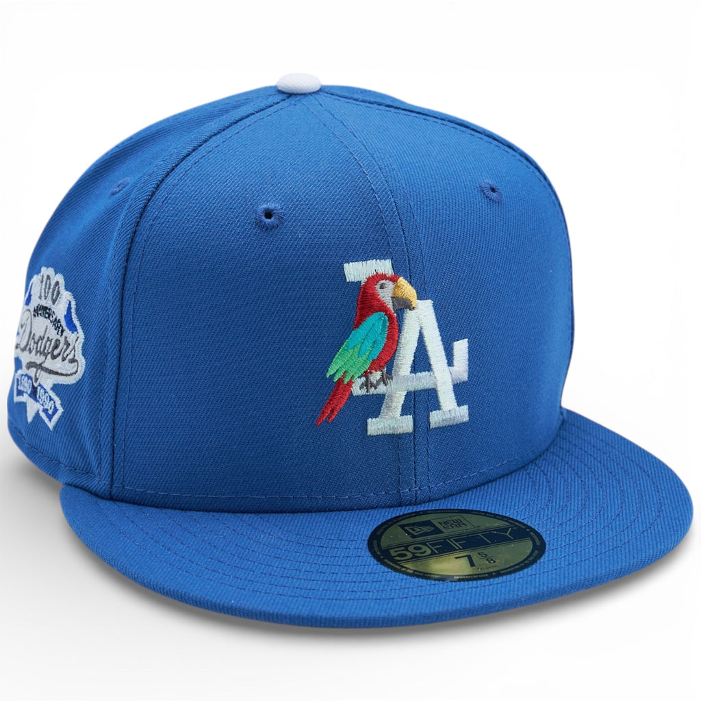 Los Angeles Dodgers 🦜 PRESSURE LA 🦜 New Era 59Fifty Fitted Hat - Indigo Blue