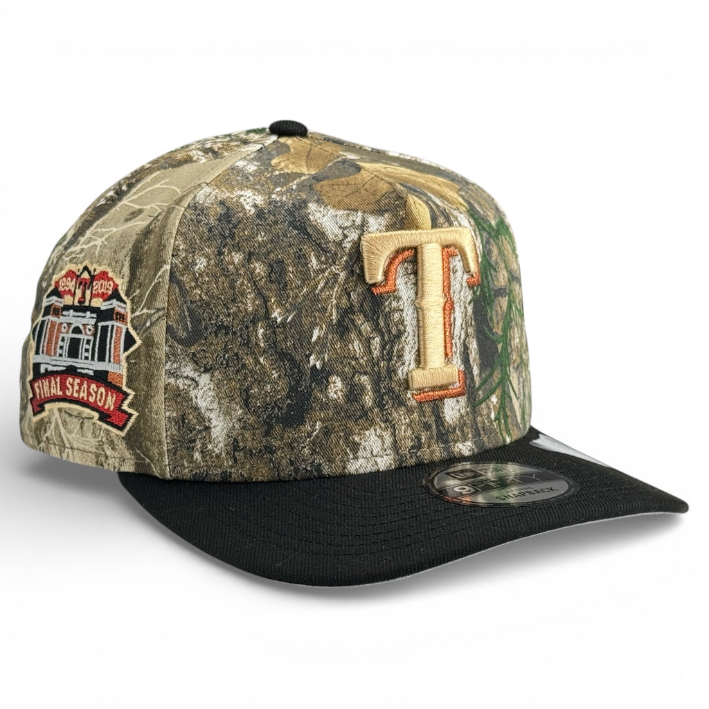 Texas Rangers New Era 9Fifty A-Frame Snapback Hat - Real Tree Edge Camp / Black