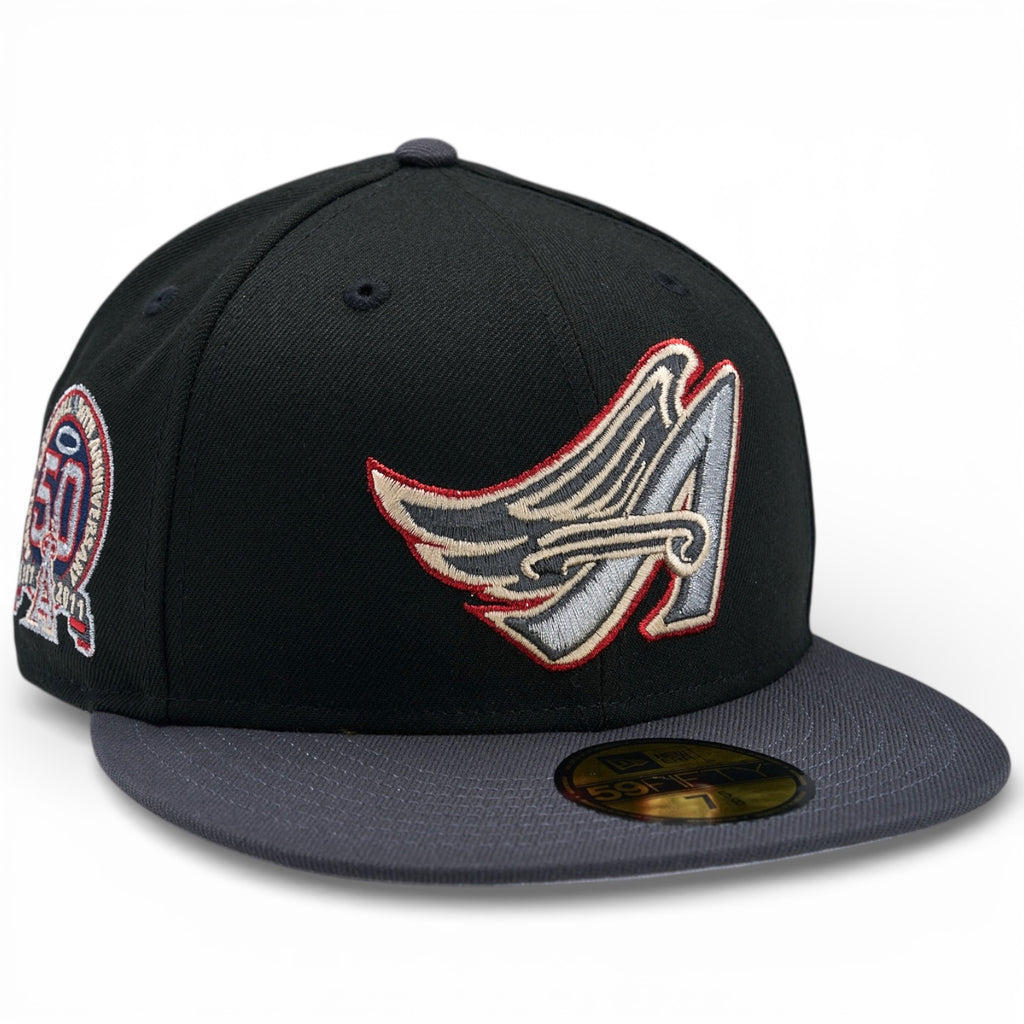 Anaheim Angels 😈🪽 DEVIL JIN 😈🪽 New Era 59Fifty Fitted Hat - Black / Charcoal