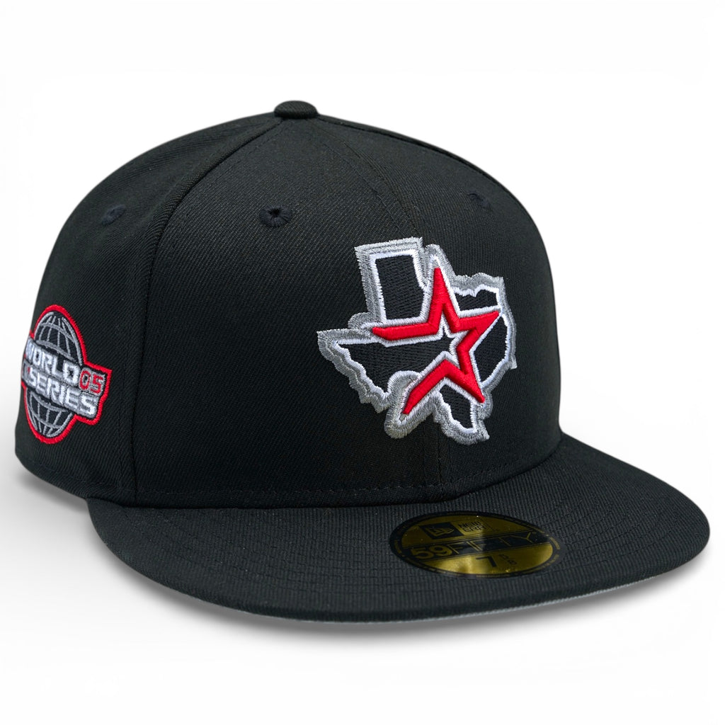 Houston Astros 🪽🚀 CLUTCH CITY BRED 🚀🪽 New Era 59Fifty Fitted Hat - Black