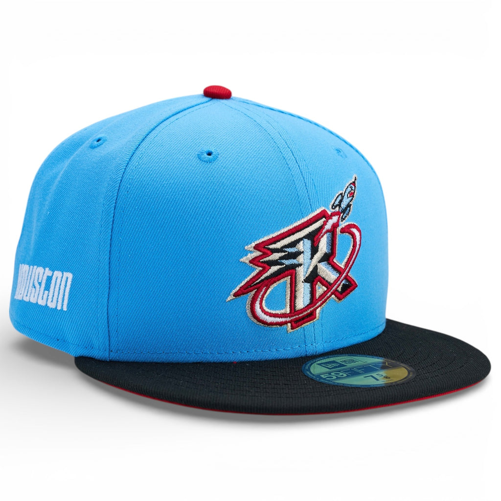 Houston Rockets 🚀🌵CACTUS ROCK🌵🚀 New Era 59Fifty Fitted Hat - Sky Blue / Black