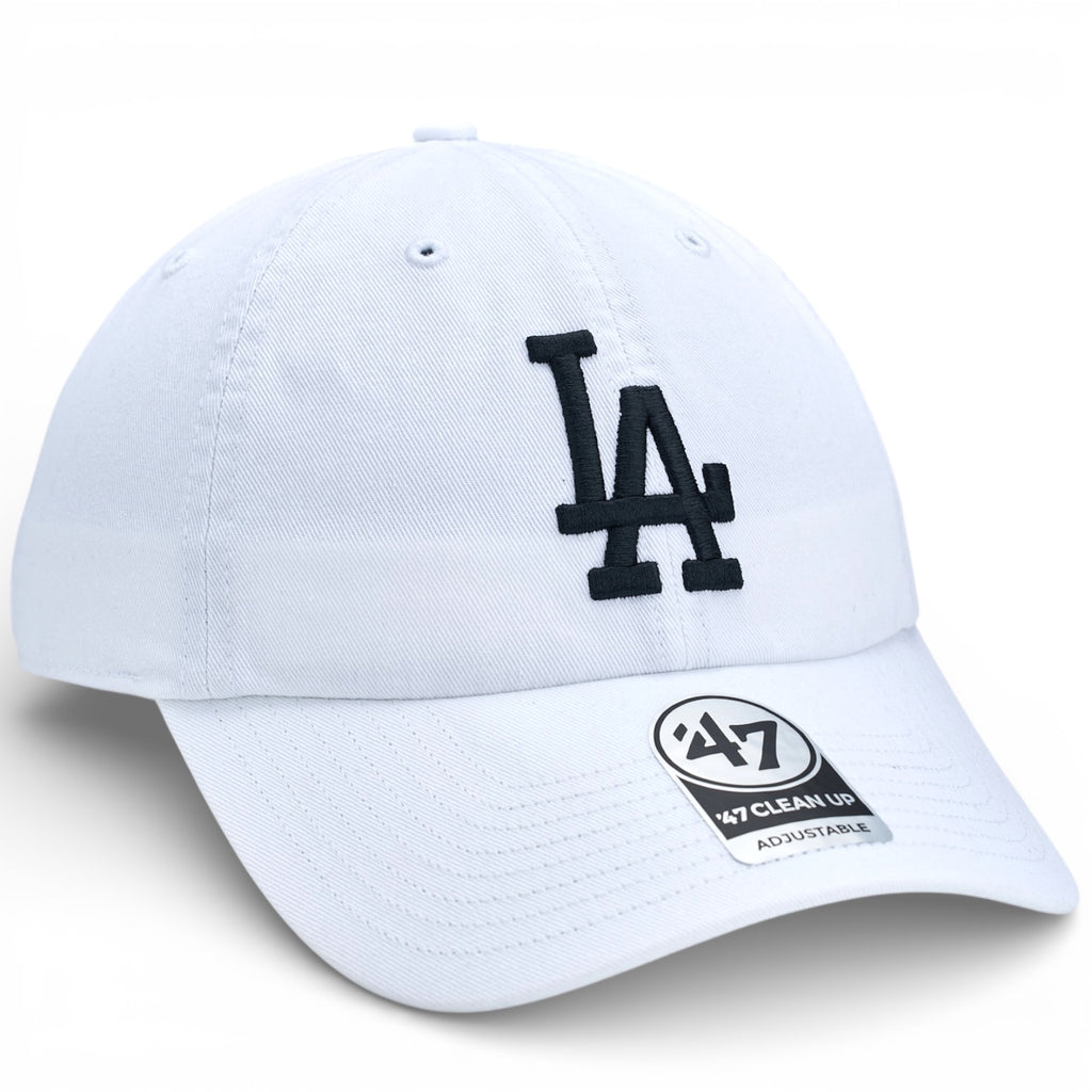 Los Angeles Dodgers 47 Brand Clean Up Cap - Black on White