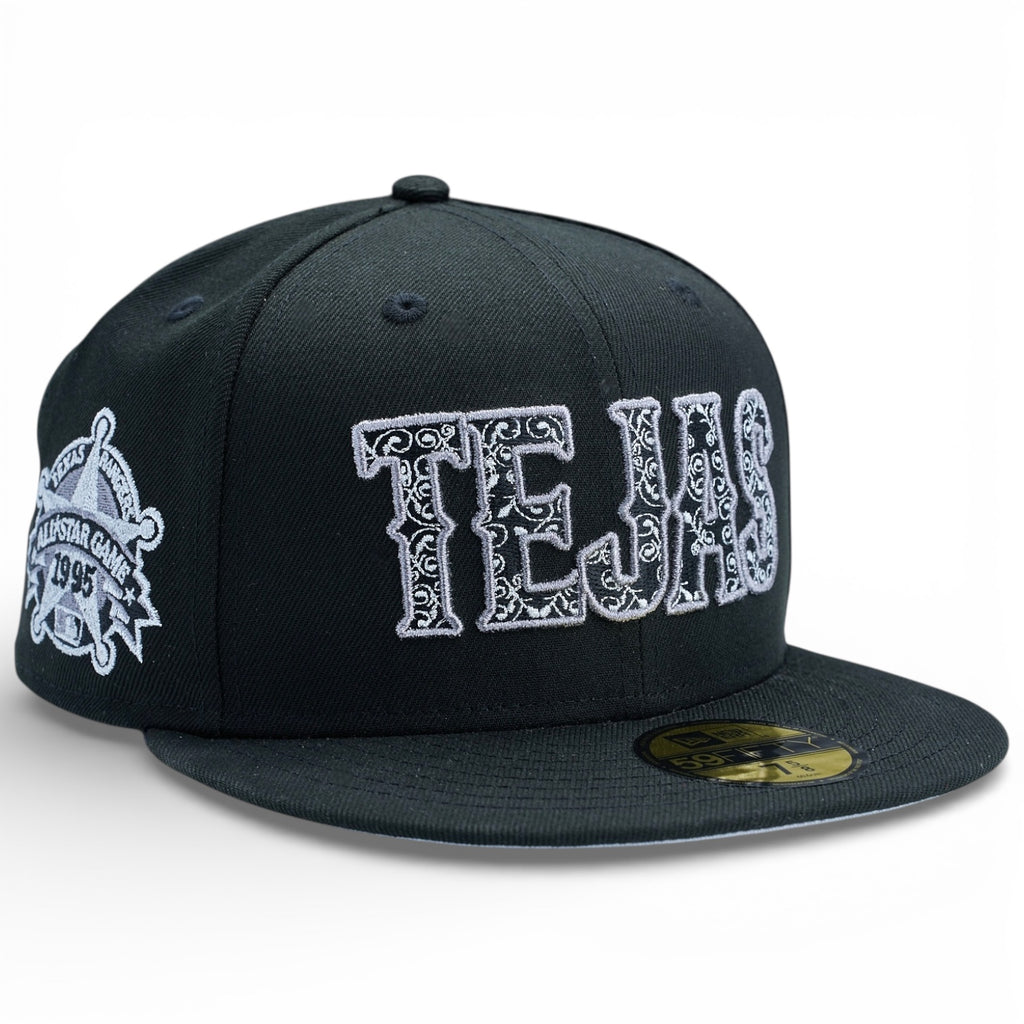 Texas Rangers 🌃 MIDNIGHT TEJAS 🌃 New Era 59Fifty Fitted Hat - Black