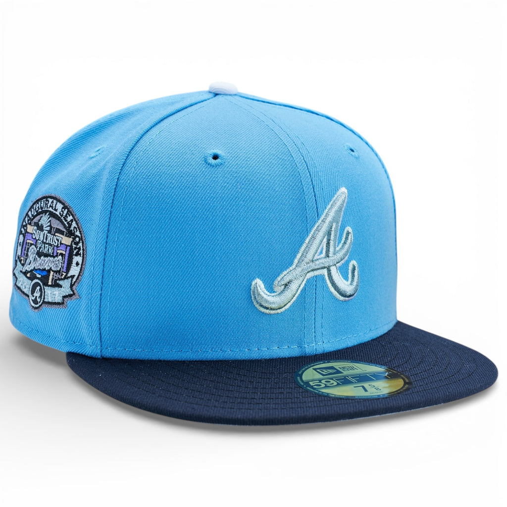 Atlanta Braves ❄️🧊 ARTICUNO 🧊❄️ New Era 59Fifty Fitted Hat - Sky Blue / Navy